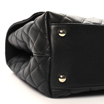 Chanel Caviar Quilted Small Coco Handle Flap Black 9 of 10