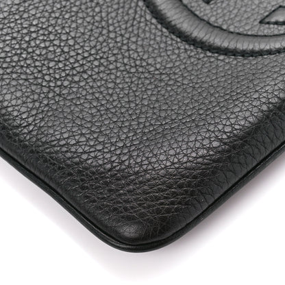 Gucci Pebbled Calfskin Soho Wristlet Black 10 of 11