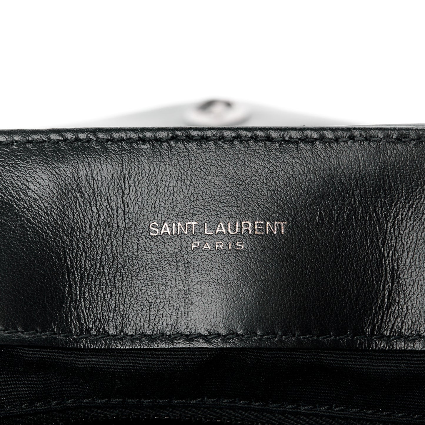 Calfskin Y Quilted Monogram Monochrome Medium Loulou Chain Satchel Black
