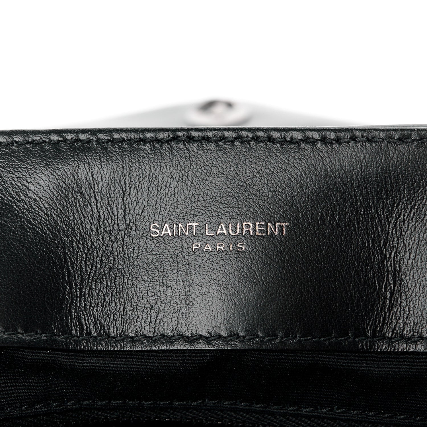 Saint Laurent Calfskin Y Quilted Monogram Monochrome Medium Loulou Chain Satchel Black 8 of 11