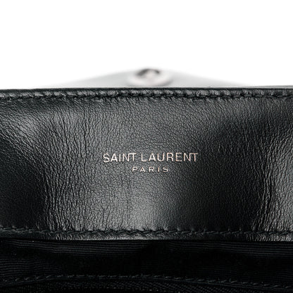 Saint Laurent Calfskin Y Quilted Monogram Monochrome Medium Loulou Chain Satchel Black 8 of 11