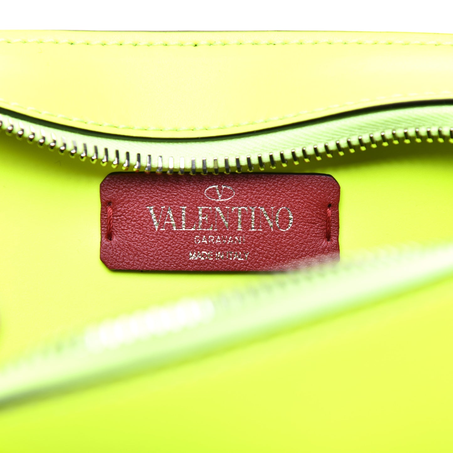 Calfskin VLTN Belt Bag Fluo Yellow