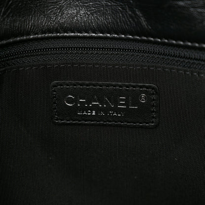 Chanel Metallic Crumpled Calfskin Big Bang Large Flap Bag Black 6 of 10