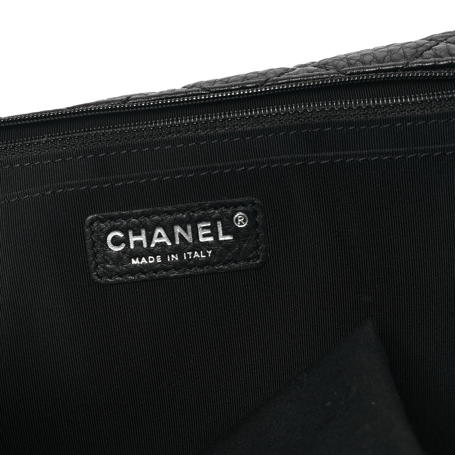 Chanel Grained Calfskin Quilted Small XXL Travel Flap Bag Black 6 of 10