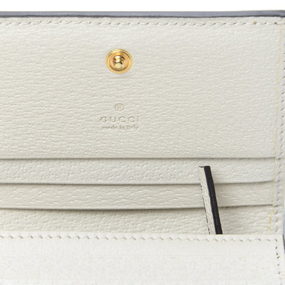 Gucci Textured Calfskin Web Ophidia Card Case Mystic White 6 of 8