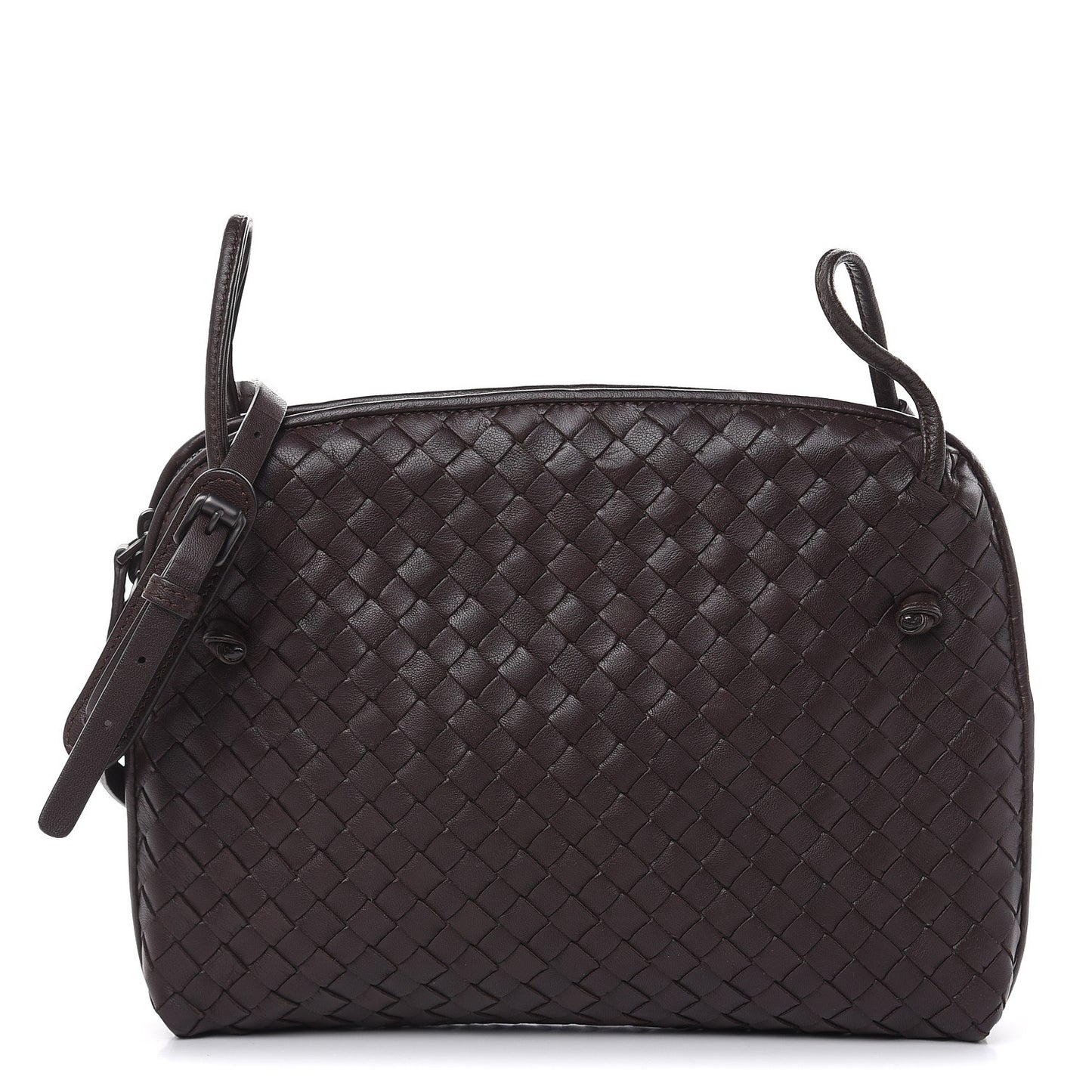 Nappa Intrecciato Nodini Bag Ebano