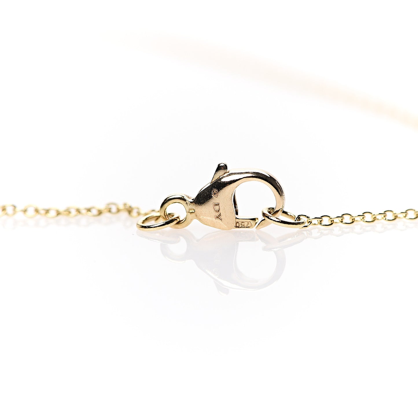 18K Yellow Gold Diamond Initial K Charm Pendant Necklace