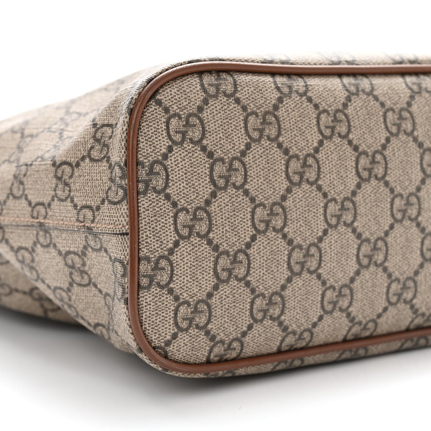 Soft GG Supreme Monogram Small Crossbody Tote Beige Cuir