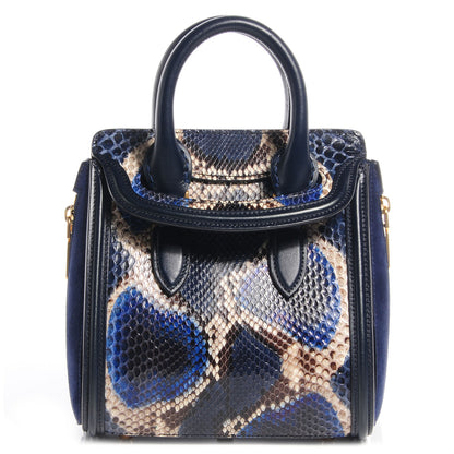 Alexander McQueen Python Mini Heroine Blue 1 of 8