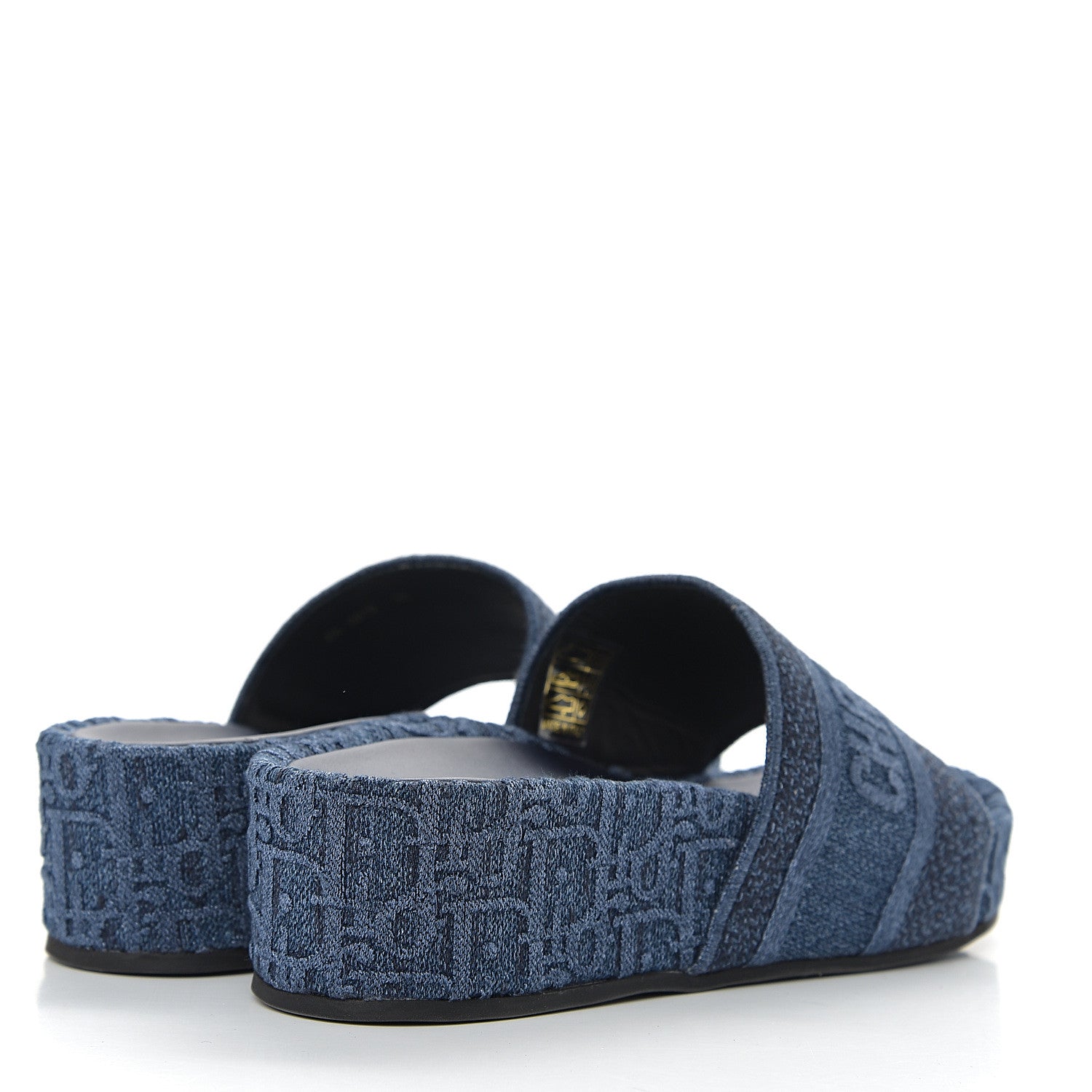 Christian Dior Oblique Denim D-Way Platform Sandal 38 Blue 4 of 9