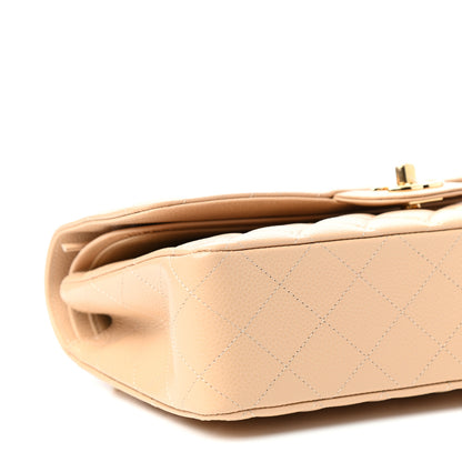 Chanel Caviar Quilted Medium Double Flap Beige 8 of 11