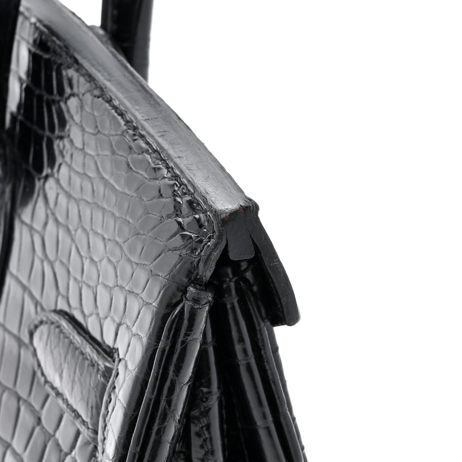 Hermes Shiny Porosus Crocodile Birkin 30 Black 14 of 15