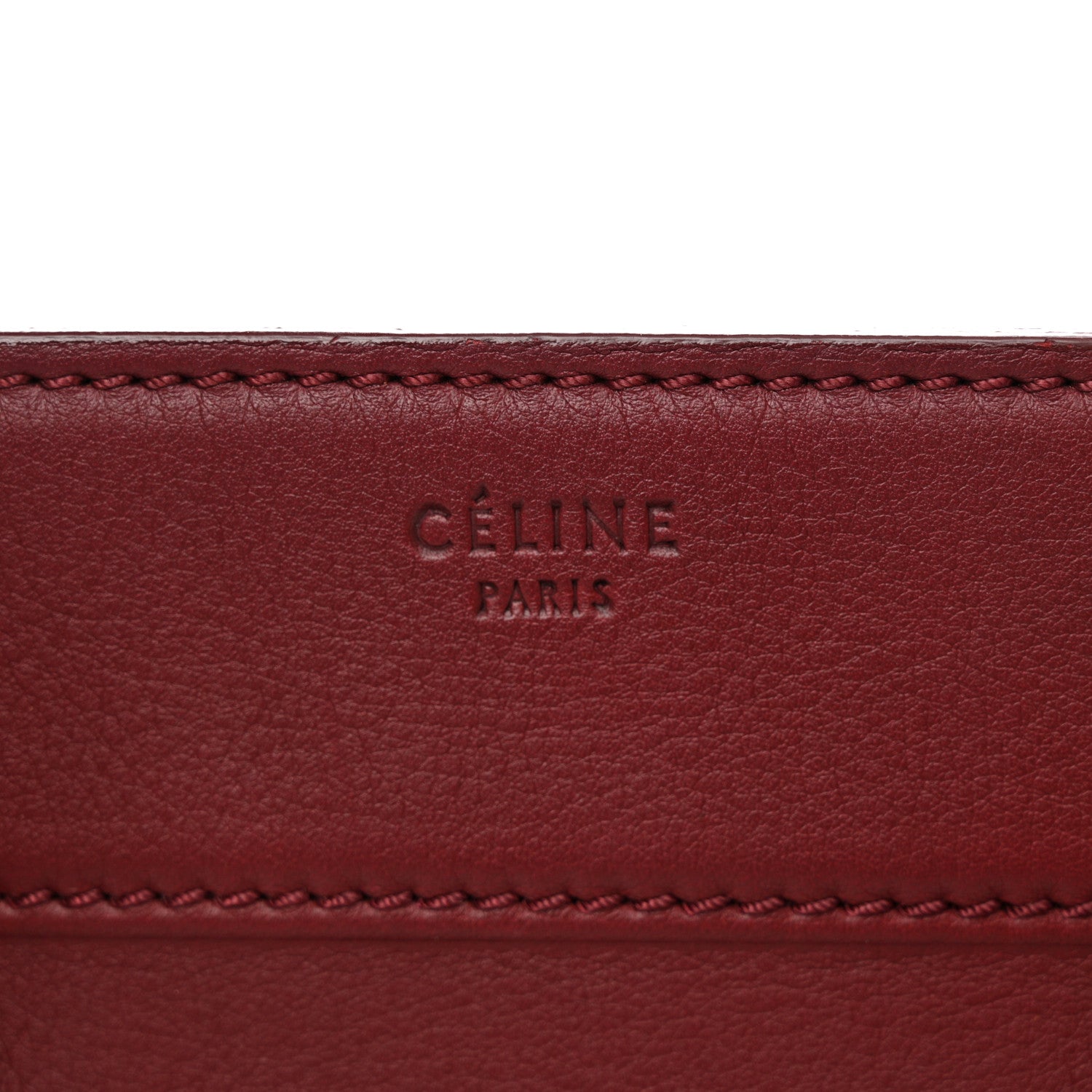 Celine Supple Calfskin Medium Phantom Luggage Burgundy 9 of 11