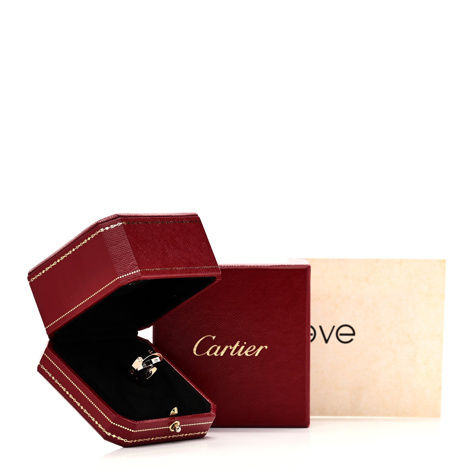 Cartier 18K Pink White Gold 6 Diamond LOVE Ring 47 4.25 7 of 7