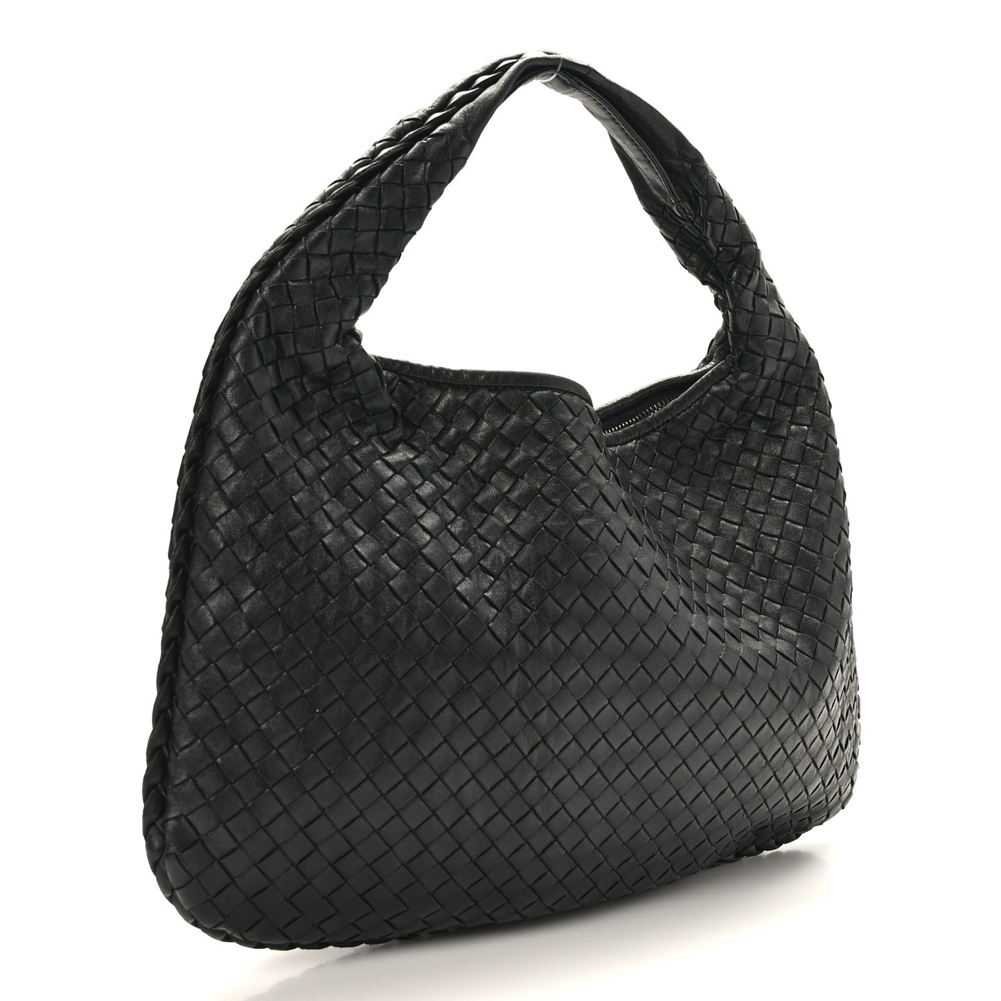 Nappa Intrecciato Medium Veneta Hobo Black
