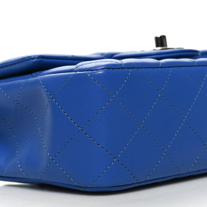 Chanel Lambskin Quilted Mini Rectangular Flap Blue 9 of 11