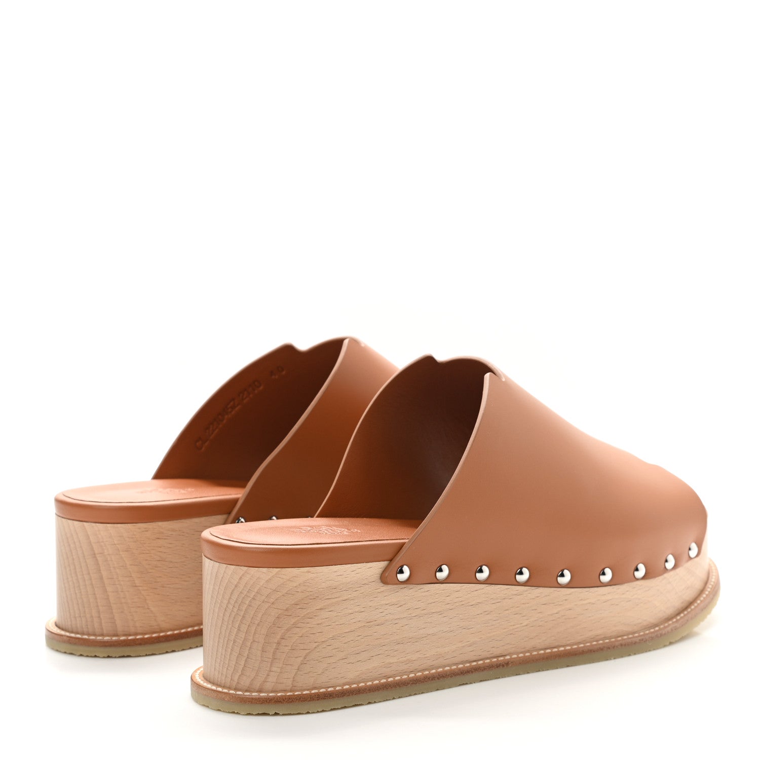 Hermes Calfskin Ellipse Sandals 40 Marron Glaise 4 of 9