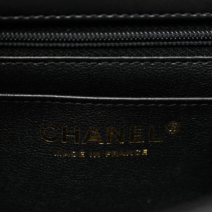 Chanel Lambskin Quilted Mini Top Handle Rectangular Flap Black 6 of 10