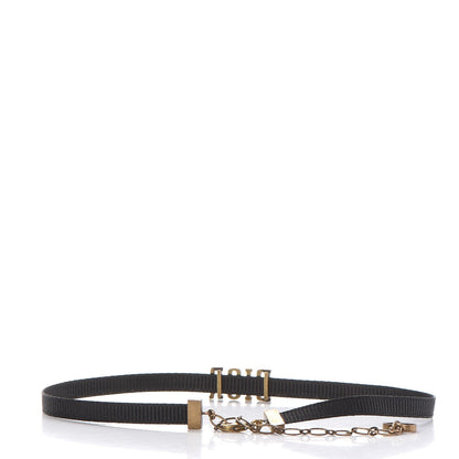 Christian Dior Grosgrain Ribbon Dior Logo Choker Necklace Black 5 of 8