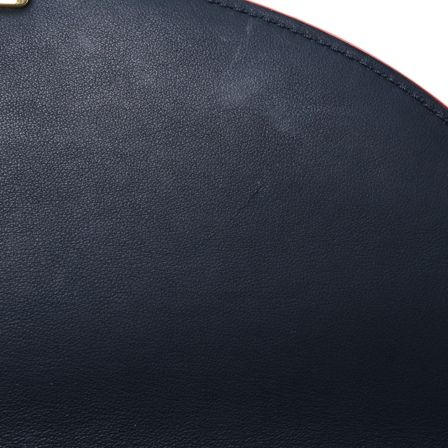 Celine Smooth Calfskin Trotteur Clutch Navy Blue Red 14 of 20