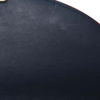 Celine Smooth Calfskin Trotteur Clutch Navy Blue Red 14 of 20