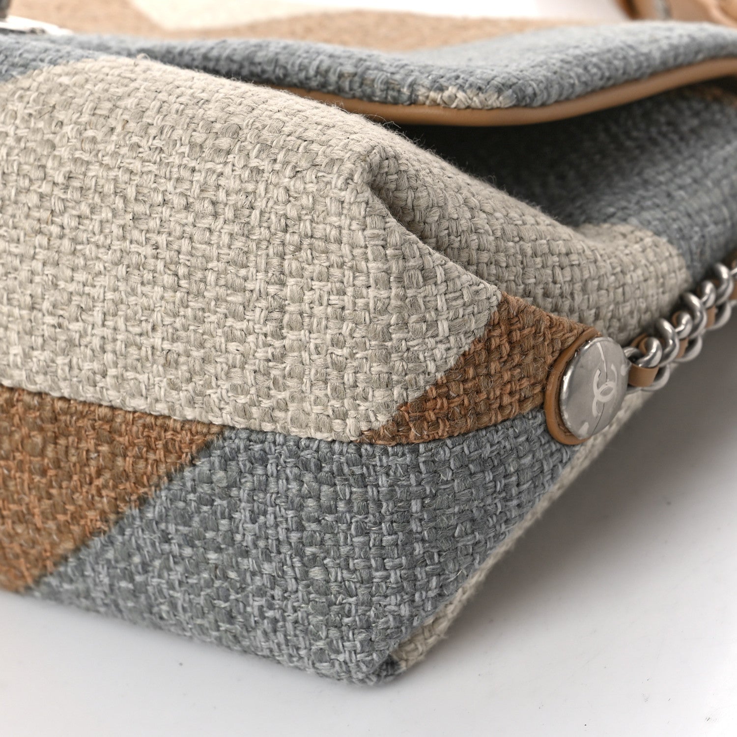 Chanel Canvas Woven Braided With Style Flap Multicolor 8 of 8