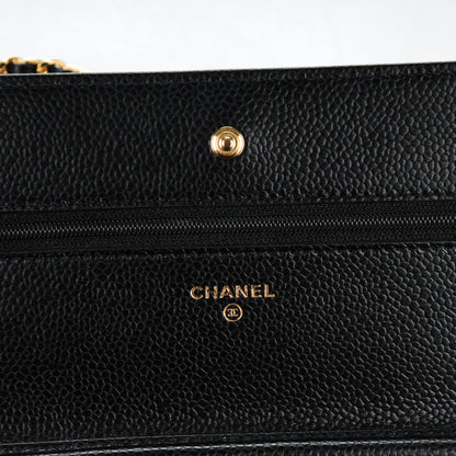 Chanel Caviar Quilted Wallet On Chain WOC Black 6 of 8