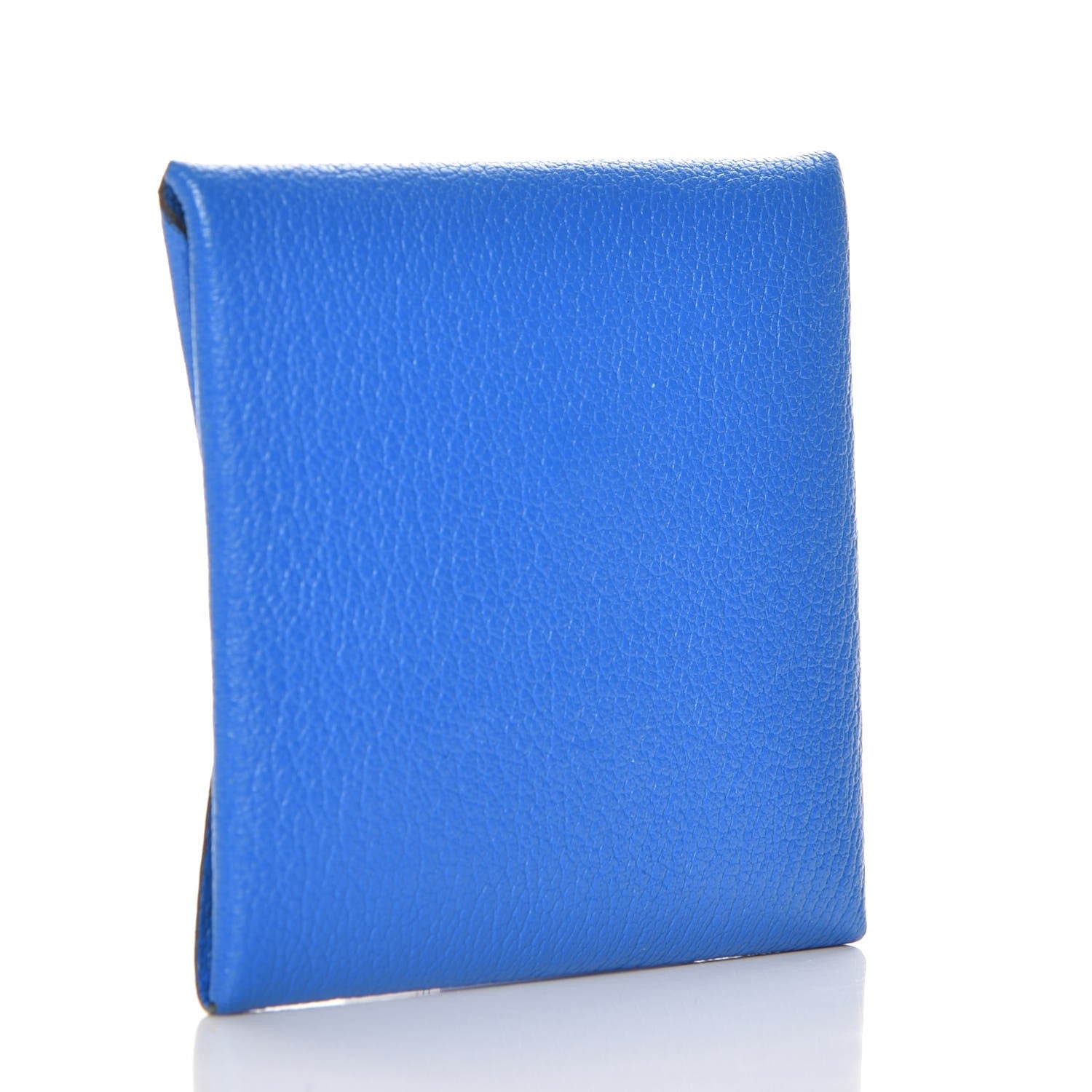 Hermes Chevre Mysore Bastia Coin Purse Bleu Hydra 3 of 7