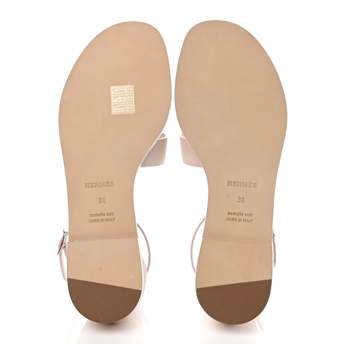 Calfskin Santorini Sandals 38 Rose Petale