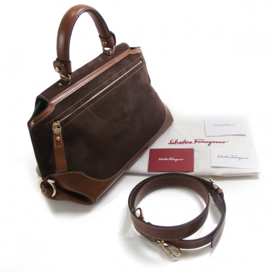 FASHIONPHILE SALVATOREFERRAGAMOSuedeMarissaTote 5 of 11