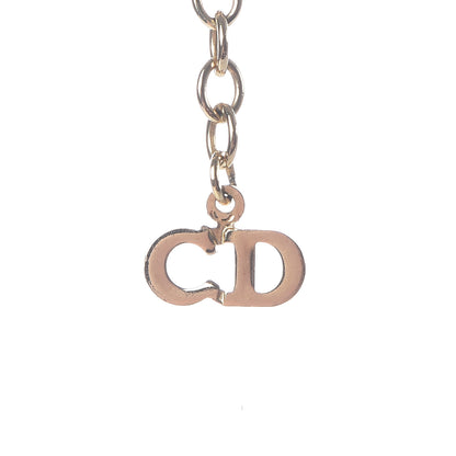 Christian Dior Crystal Interlocking Necklace Gold 6 of 8