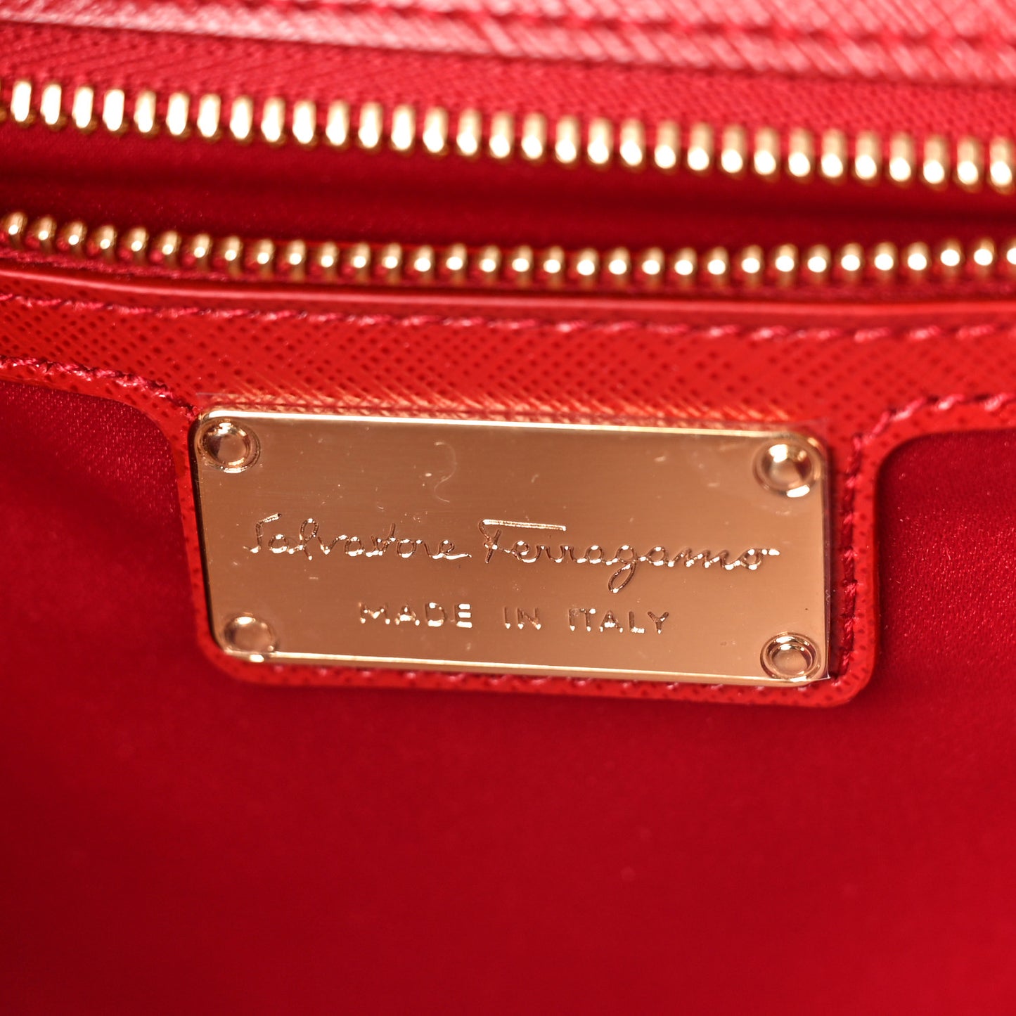Printed Calfskin Vara Bow Chain Flap Crossbody Red