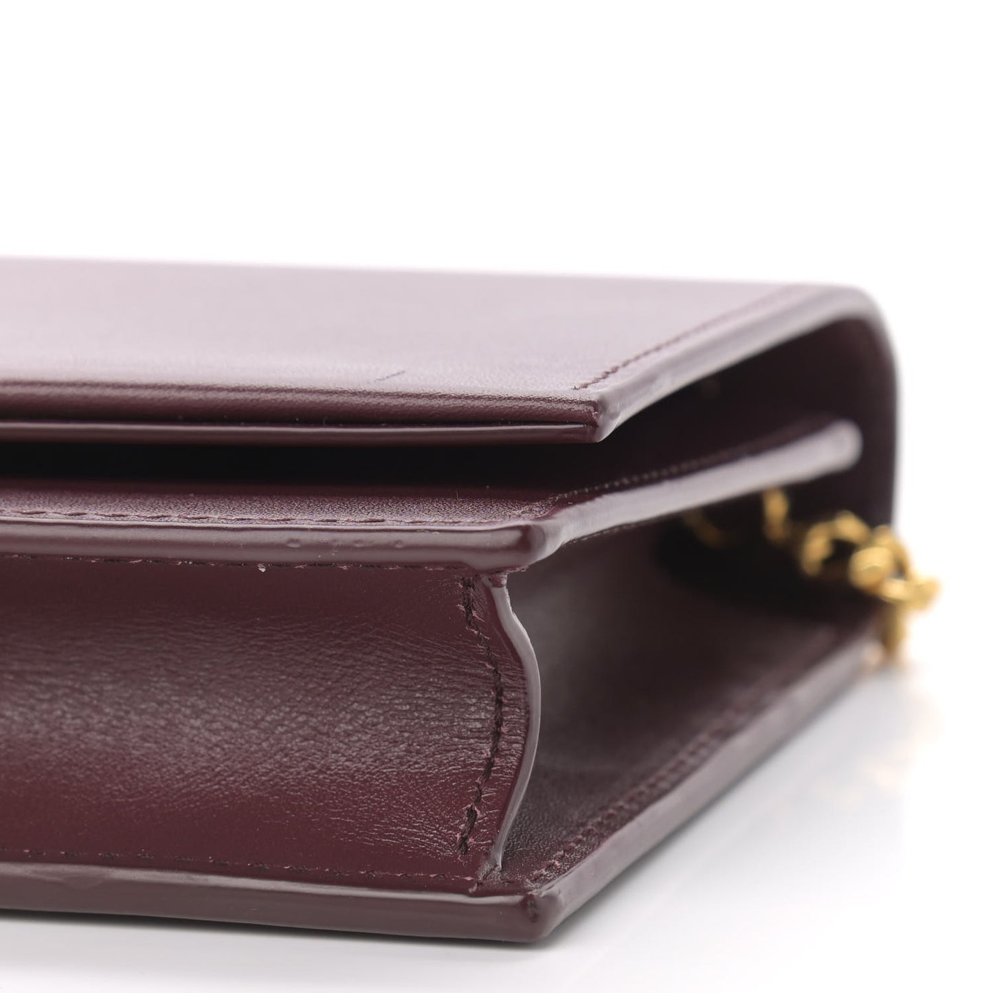 Smooth Calfskin Classic Monogram Kate Tassel Chain Wallet Palissandre