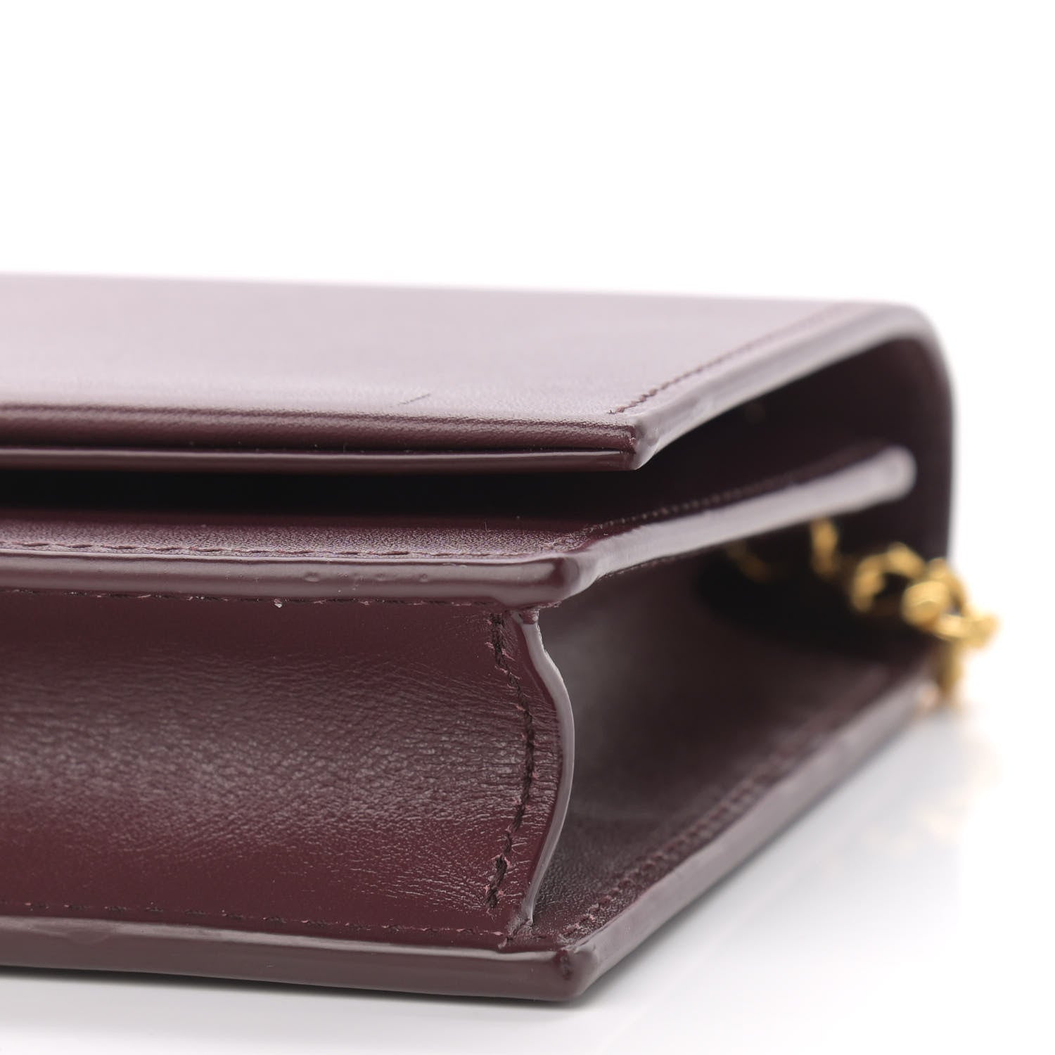 Saint Laurent Smooth Calfskin Classic Monogram Kate Tassel Chain Wallet Palissandre 8 of 8