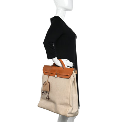 Hermes Toile Vache Calfskin Herbag 39 MM Natural 2 of 14