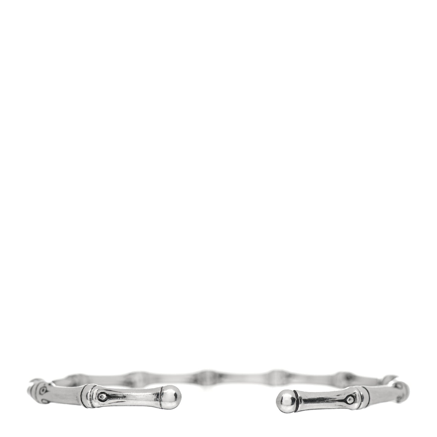 Sterling Silver 4mm Bamboo Flex Cuff Bracelet