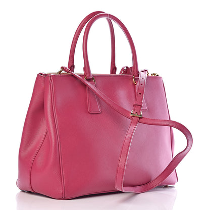 Prada Saffiano Medium Galleria Double Zip Tote Fuxia 3 of 11