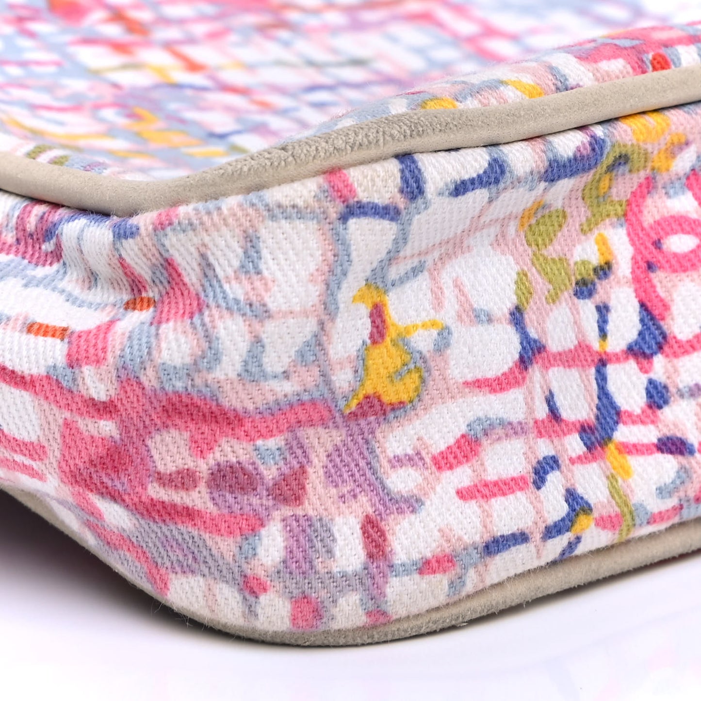 Canvas Watercolor Tweed Print Clover Small Flap Multicolor