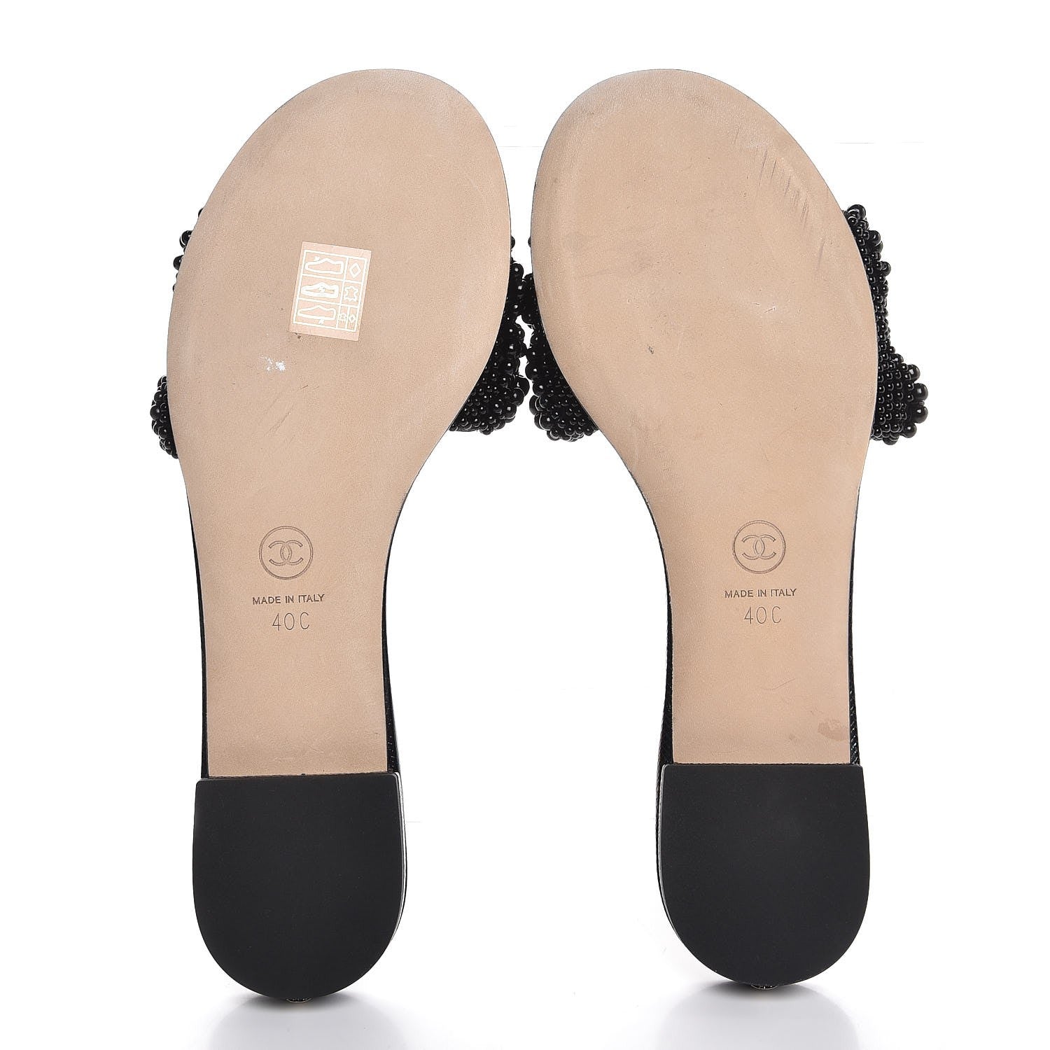 Chanel Fantasy Calfskin Pearl Cord CC Mules 40 Black 5 of 10
