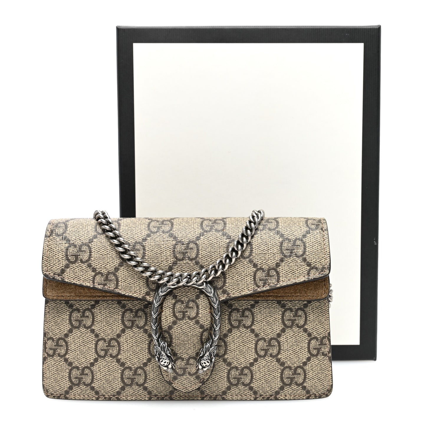 GG Supreme Monogram Super Mini Dionysus Shoulder Bag Taupe