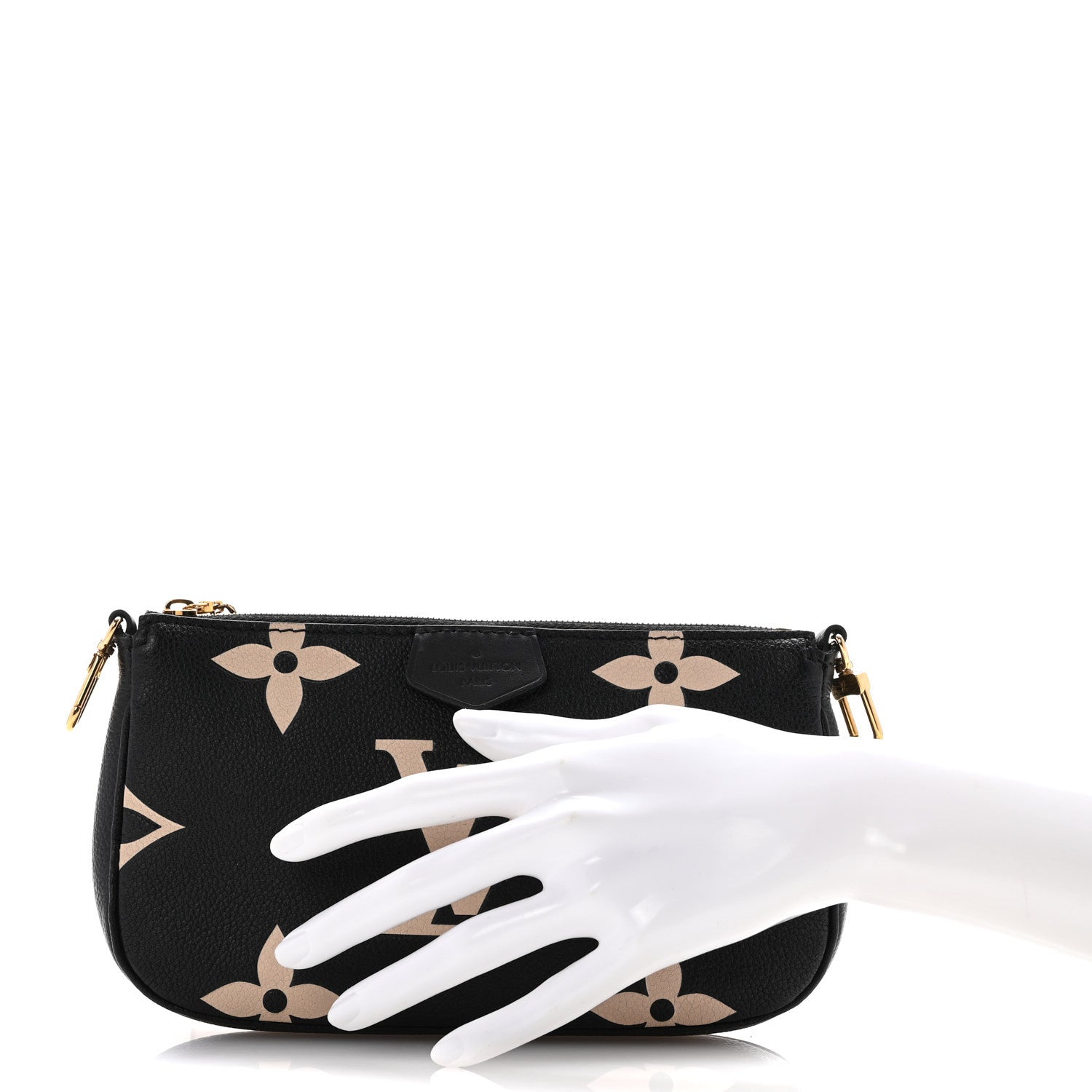 Louis Vuitton Empreinte Monogram Giant Multi Pochette Accessories Mini Pochette Black Beige 2 of 10