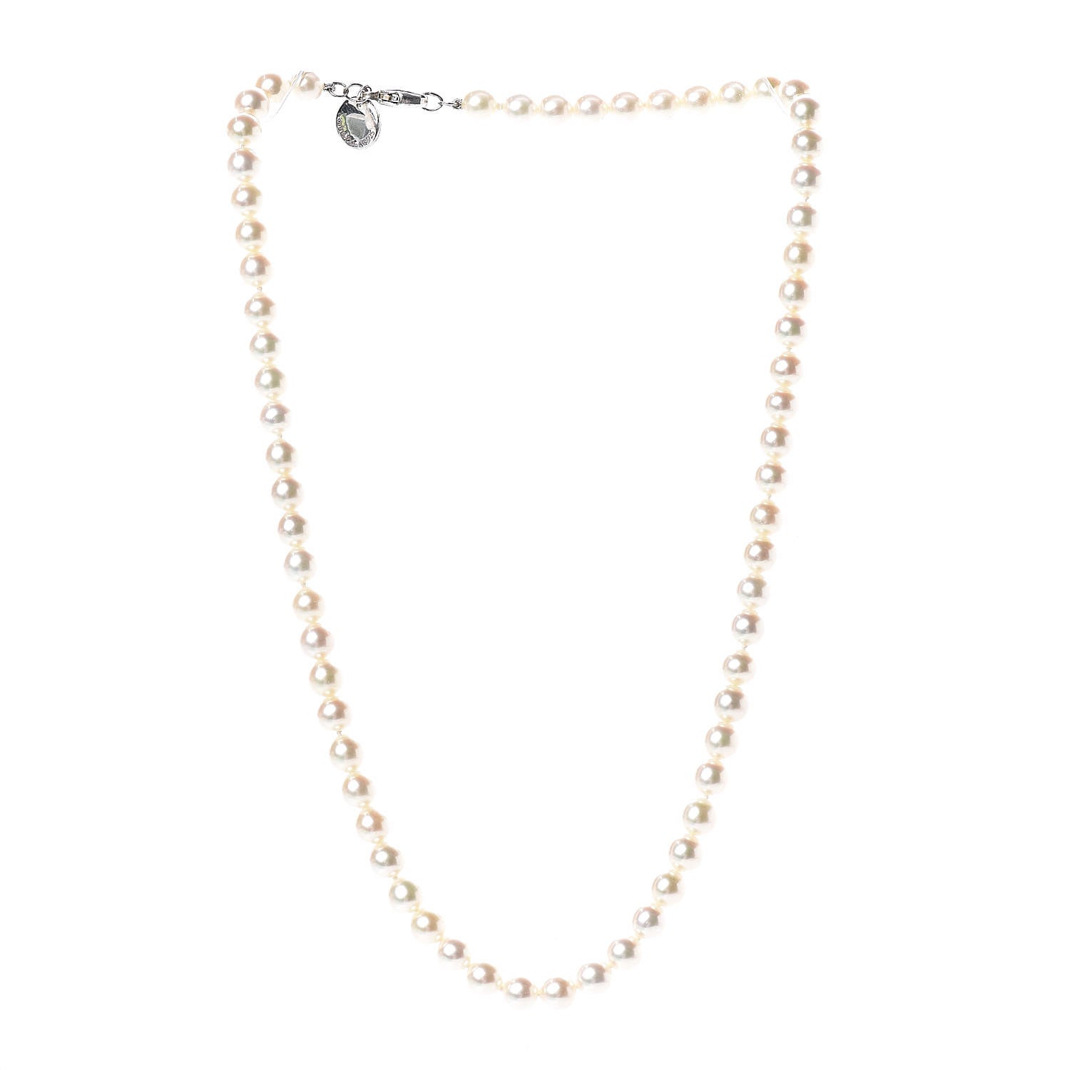Tiffany Sterling Silver Freshwater Pearl 5-6mm Ziegfeld Necklace 3 of 5