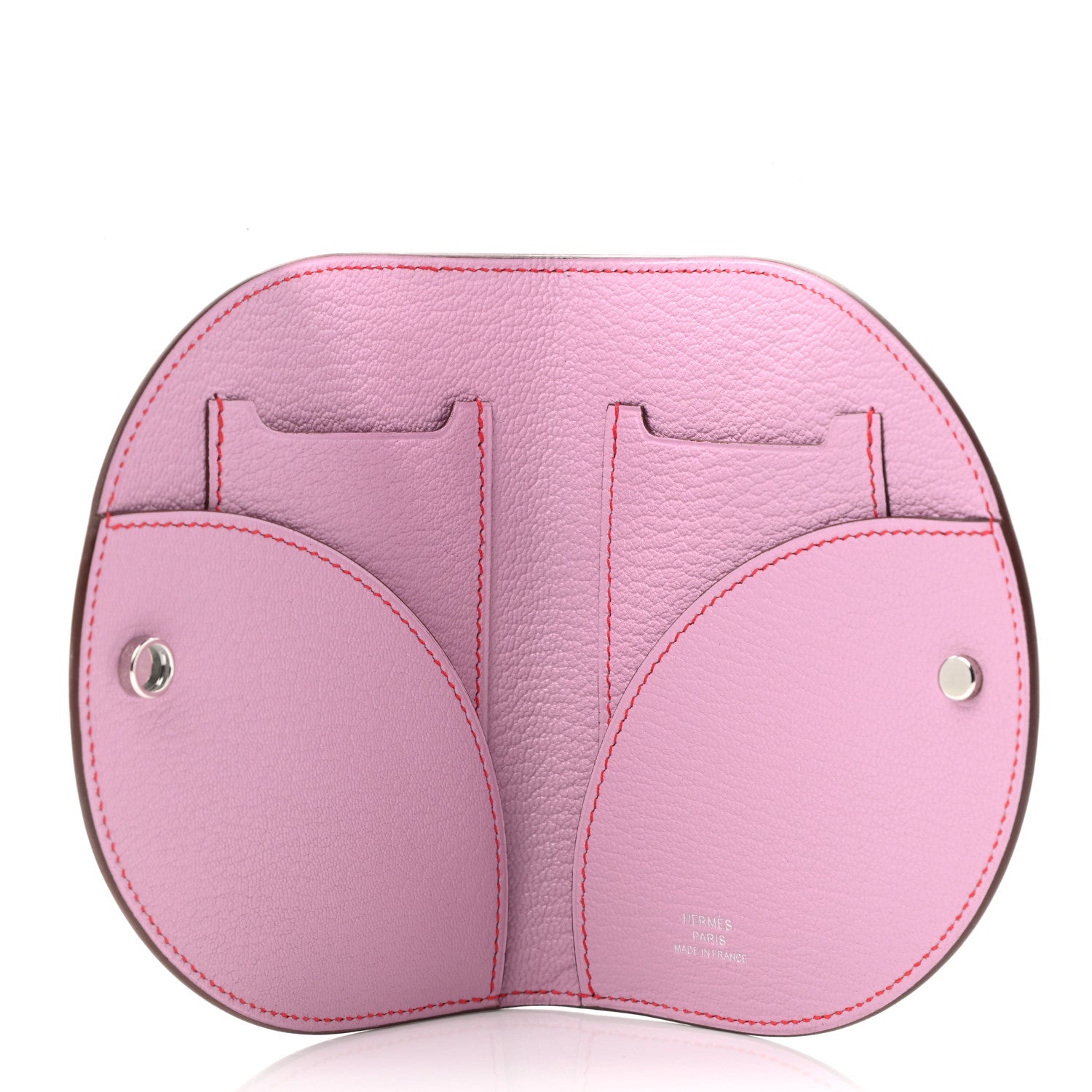 Hermes Chevre Mysore In-The-Loop Compact Wallet Mauve Sylvestre Rouge De Coeur 5 of 8