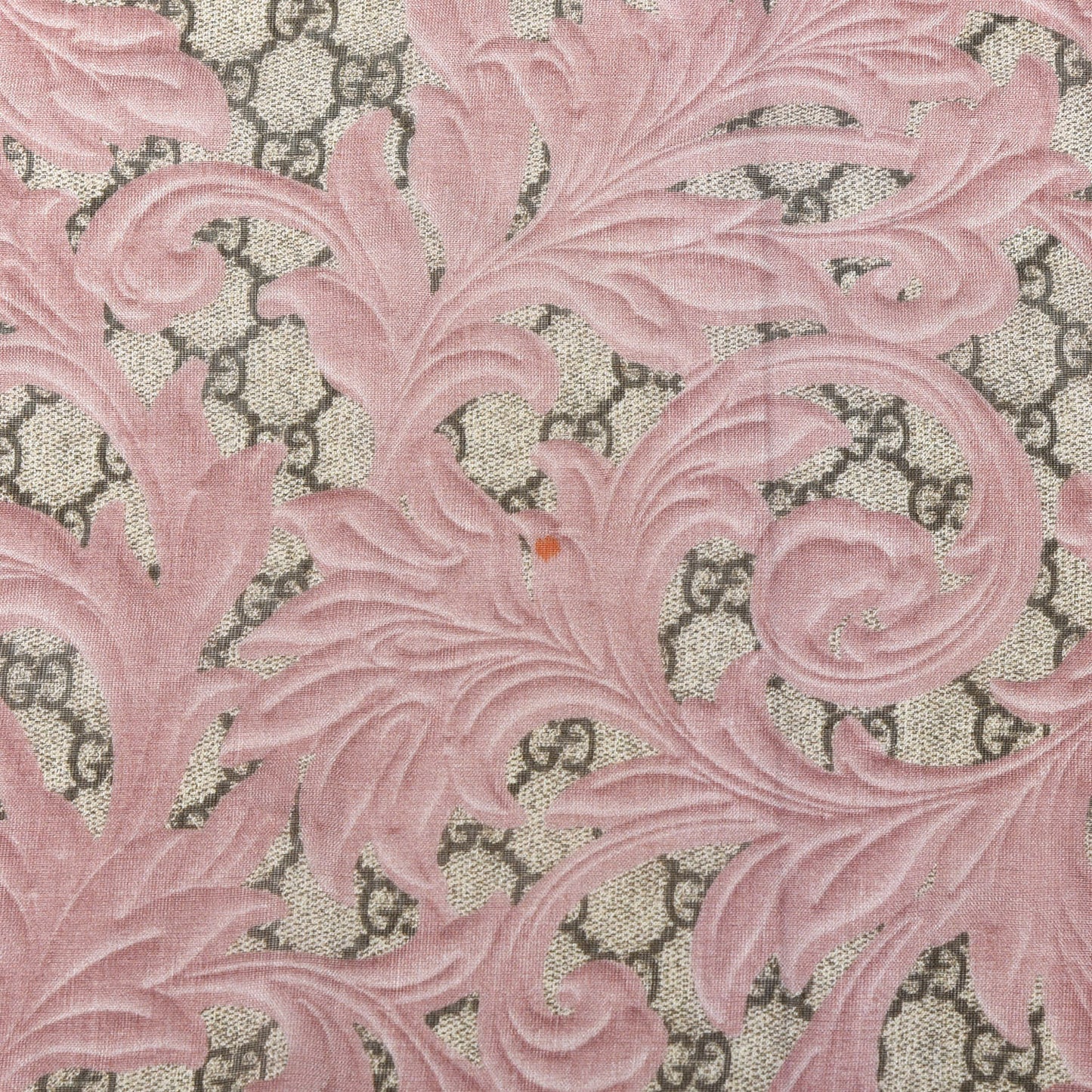 Modal Silk GG Monogram Big Arabesque Shawl Beige Pink