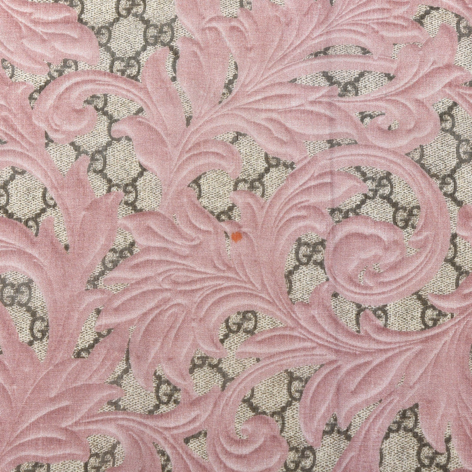 Gucci Modal Silk GG Monogram Big Arabesque Shawl Beige Pink 3 of 5