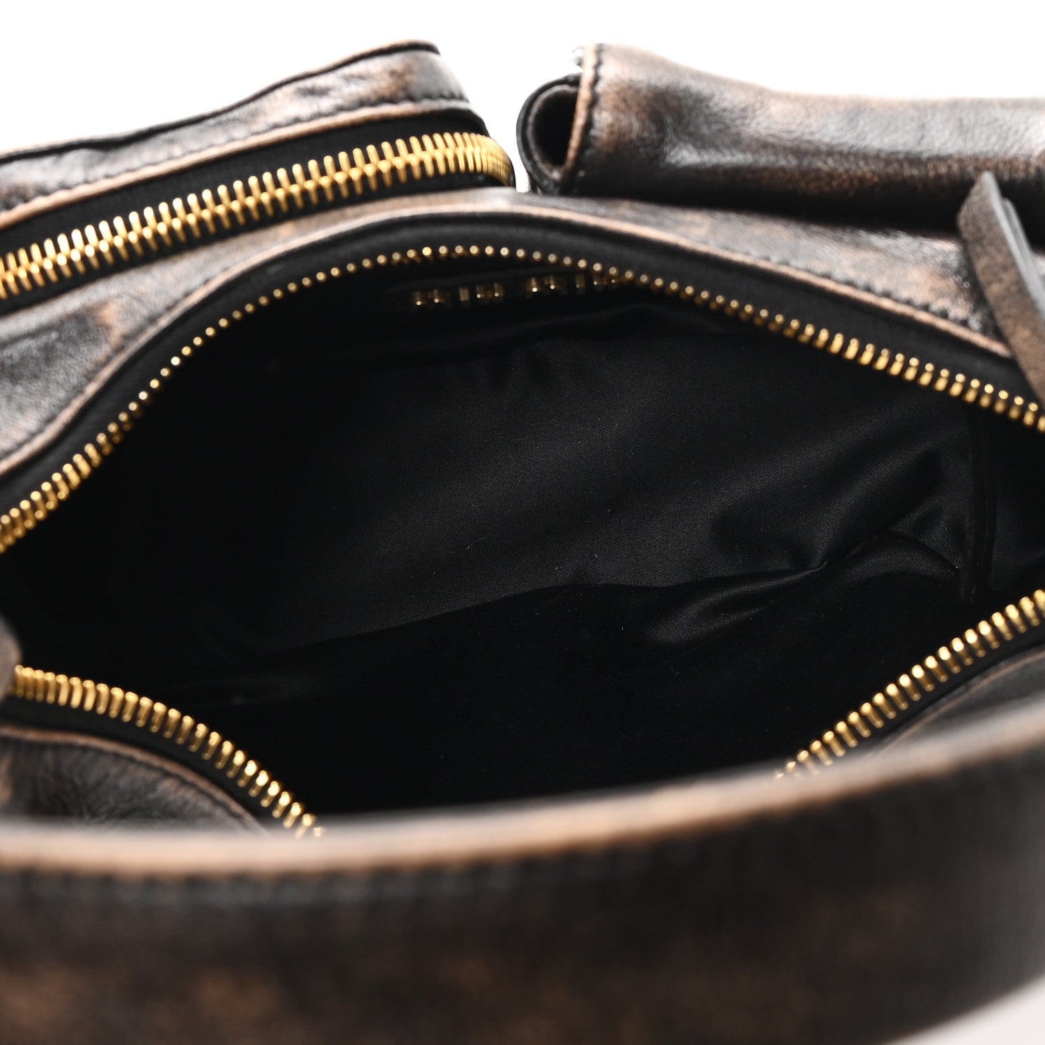 Miu Miu Distressed Nappa Pocket Bag  Sand Coffee 5 of 10