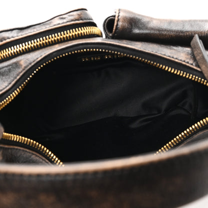 Miu Miu Distressed Nappa Pocket Bag  Sand Coffee 5 of 10