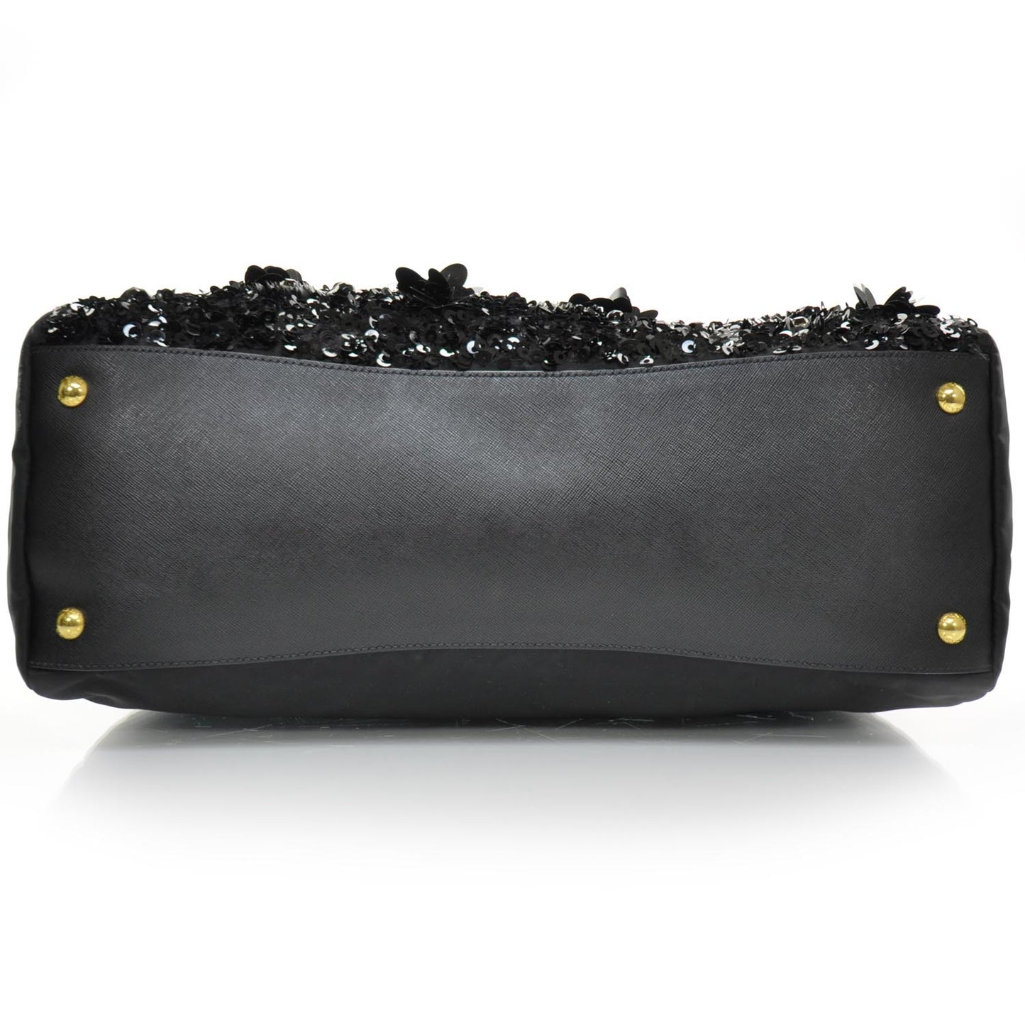 Nylon Sequin Tote Black