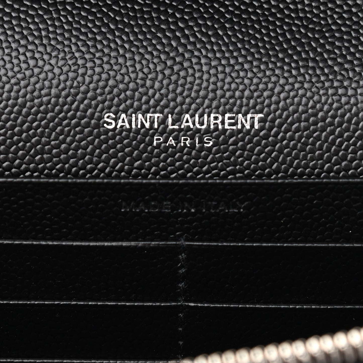 Grain De Poudre Matelasse Chevron Monogram Chain Wallet Black