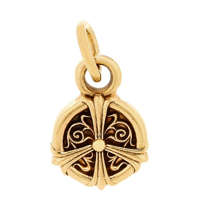 Chrome Hearts 22K Yellow Gold Peace Charm Pendant 1 of 3